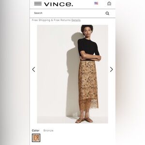 Vince Lace Midi Skirt